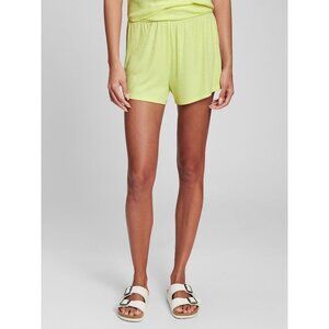Gap GapBody Womens 2.5" Ribbed Pull-on Shorts, Citron Green, NWT, Size XXL